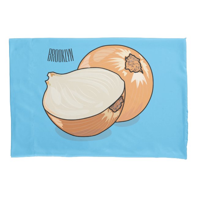 Onion cartoon illustration  pillowcase (Front)