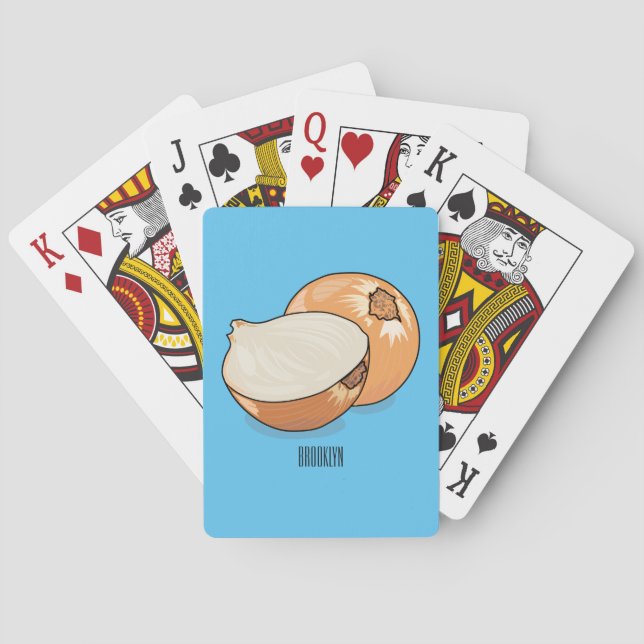 Onion cartoon illustration  playing cards (Back)