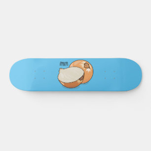 Onion cartoon illustration  skateboard