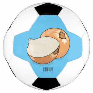 Onion cartoon illustration  soccer ball