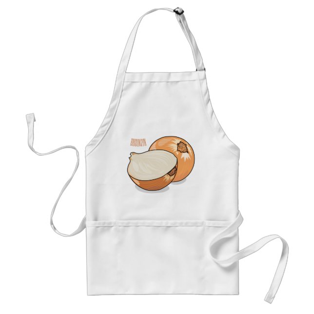 Onion cartoon illustration  standard apron (Front)