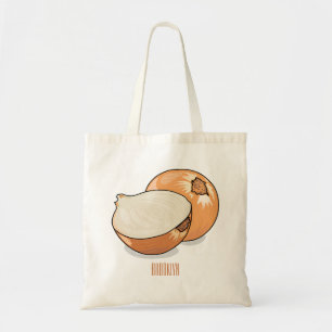 Onion cartoon illustration tote bag