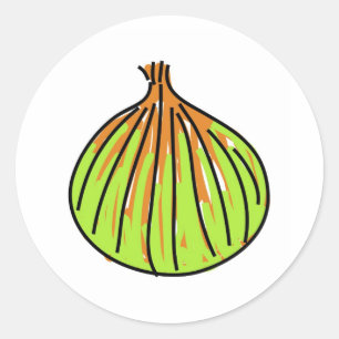 onion classic round sticker