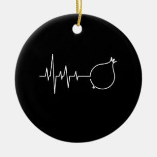 Onion Heartbeat Ceramic Ornament