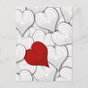 Onion Hearts Valentine Illustration Holiday Postcard