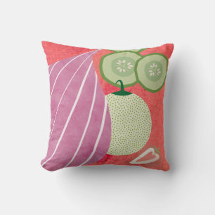 Onion, lychee, cucumber cushion