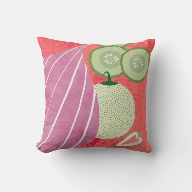Onion, lychee, cucumber cushion (Front)
