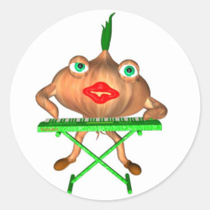 Onion Peels by Valxart- Classic Round Sticker