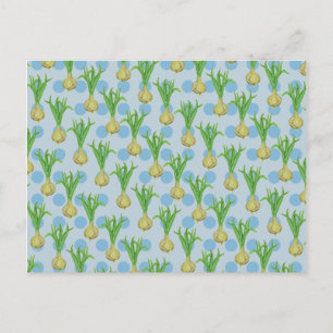 Onion Plant Pattern Postcard