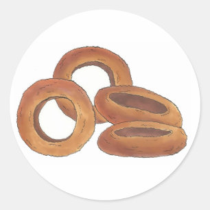 Onion Rings Carnival Junk Food Foodie Fried Onions Classic Round Sticker