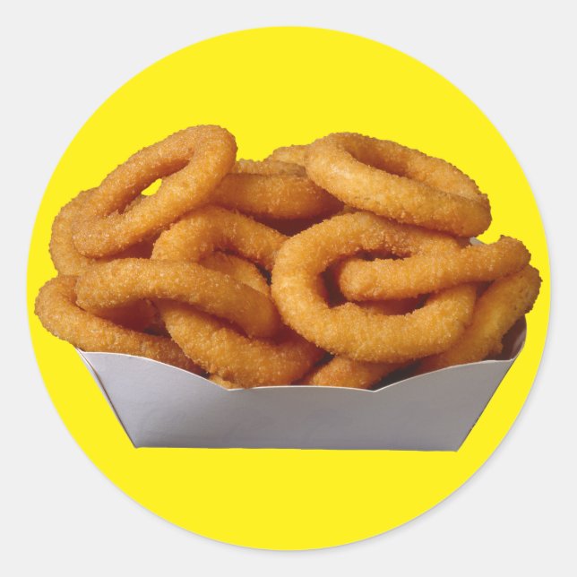 Onion Rings Classic Round Sticker (Front)