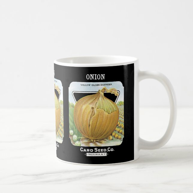 Onion Seed Packet Label Coffee Mug (Right)