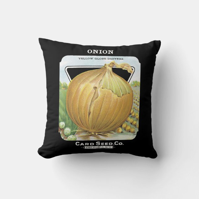 Onion Seed Packet Label Cushion (Front)