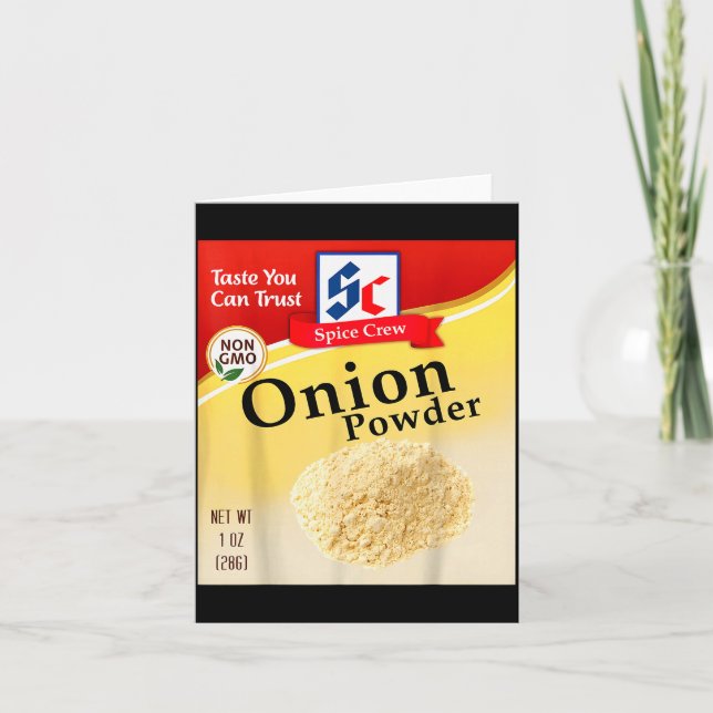 Onion Wder Holiday Condiment Sce Costumes Group Ma Card (Front)