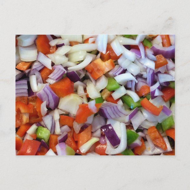 Onions and Bell Peppers Postcard (Front)