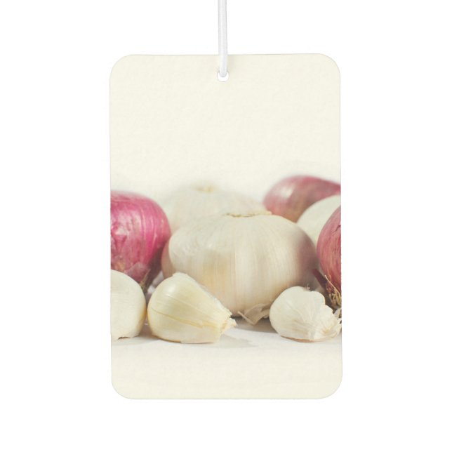 Onions And Garlic Car Air Freshener (Front)