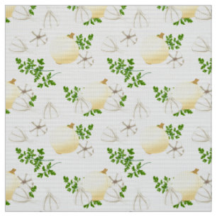 Onions Garlic Art of Cooking Kitchen Fabric