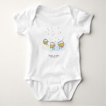 Onions in snow baby bodysuit
