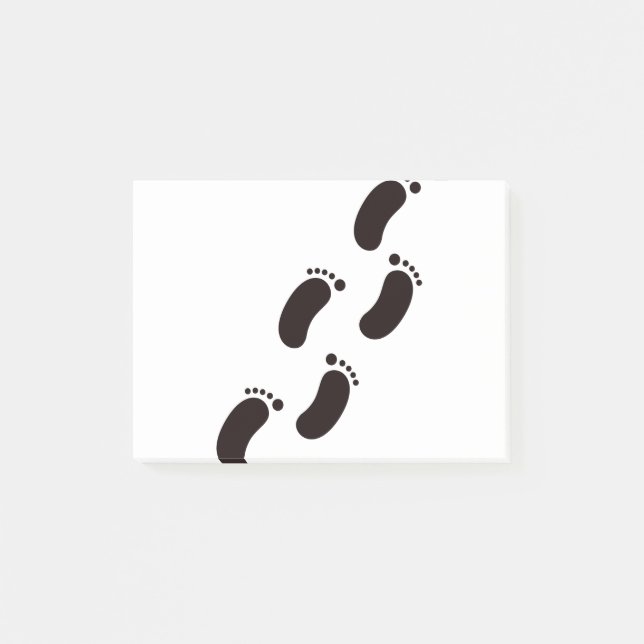 Oniuzuka Style Black Little Foot Post-it Notes (Front)