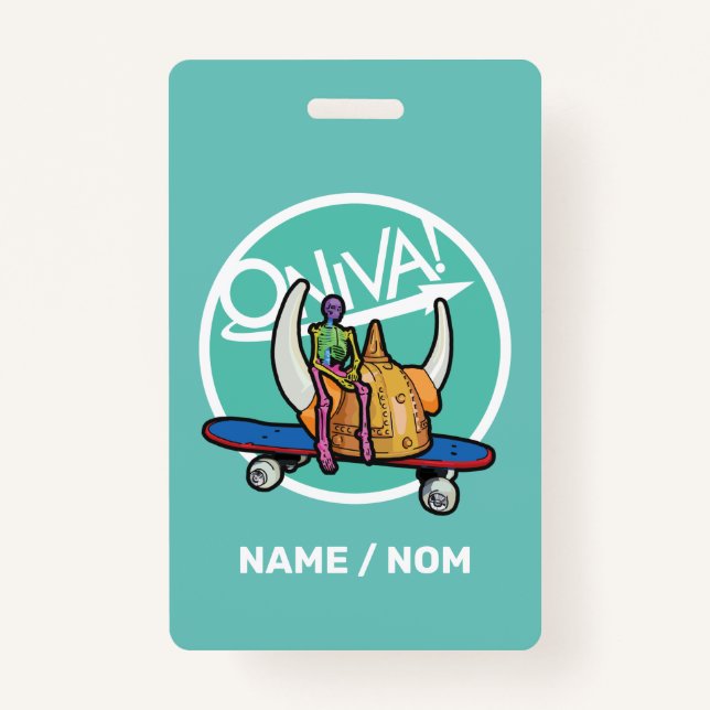 ONIVA! Squelette Viking Badge ID Badge (Front)