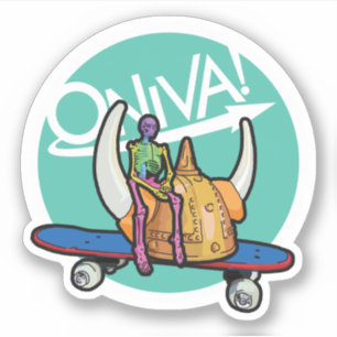 ONIVA! Squelette Viking Sticker