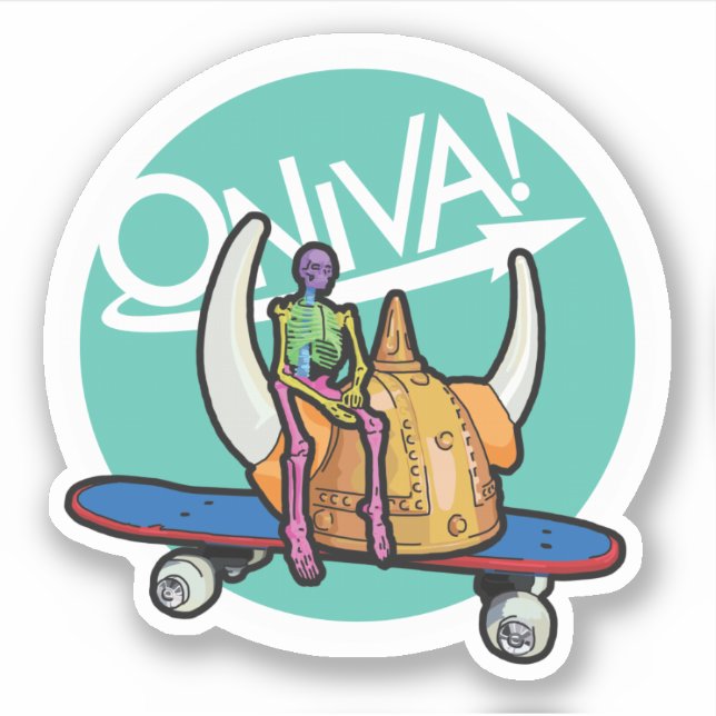 ONIVA! Squelette Viking Sticker (Front)