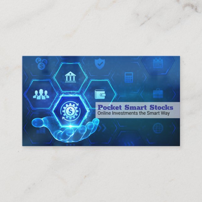 Online Banking Financial Technology Business Card (Front)