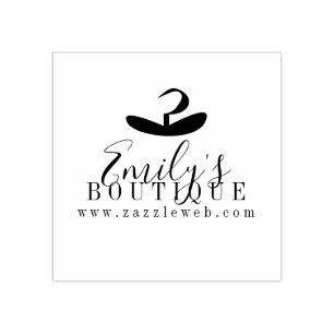 Online Boutique Hanger Clothing Logo Rubber Stamp