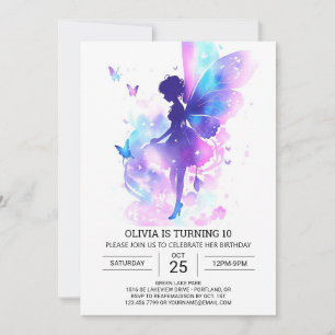 Online Butterfly Fairy Birthday Bliss Invitation