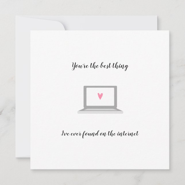 Online dating best thing on internet funny couple  card (Front)