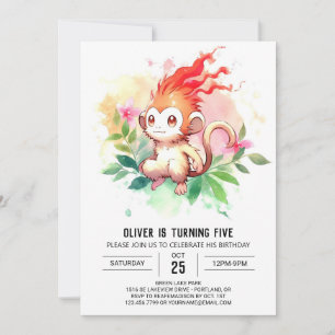 Online Enchanted Monkey Birthday Invitation
