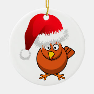 Online Farming Christmas Chicken Ceramic Tree Decoration