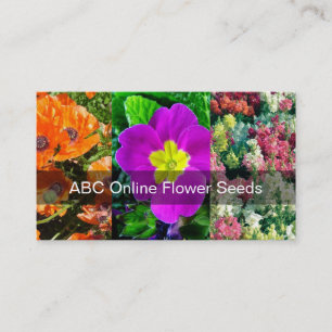 online flower seeds business card