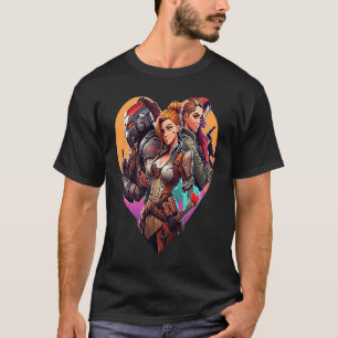 Online Game Characters Heart Symbol 1 T-Shirt