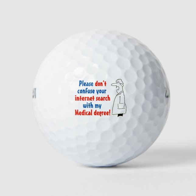 Online Medical Diagnosis and a Qualified Doctor Golf Balls (Front)