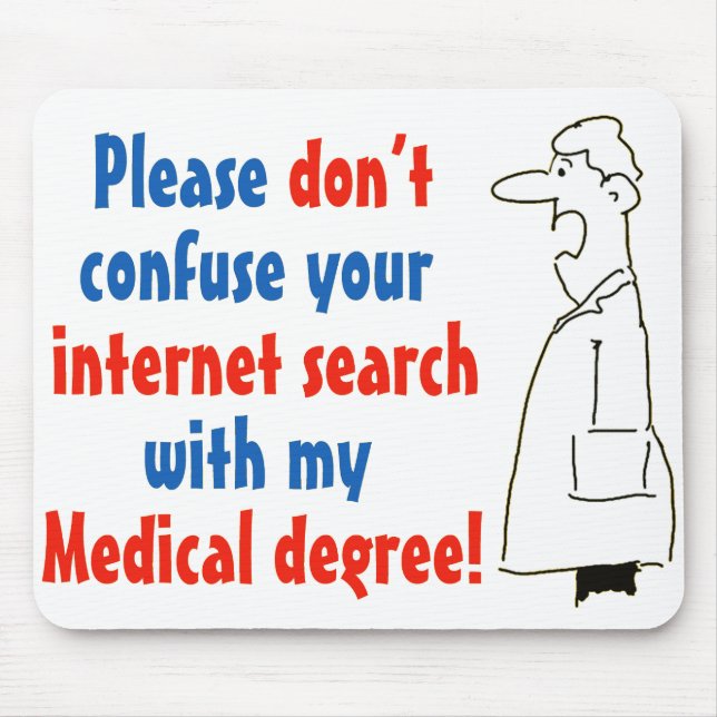 Online Medical Diagnosis and a Qualified Doctor Mouse Pad (Front)