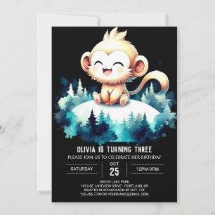 Online Monkey Birthday Invitation