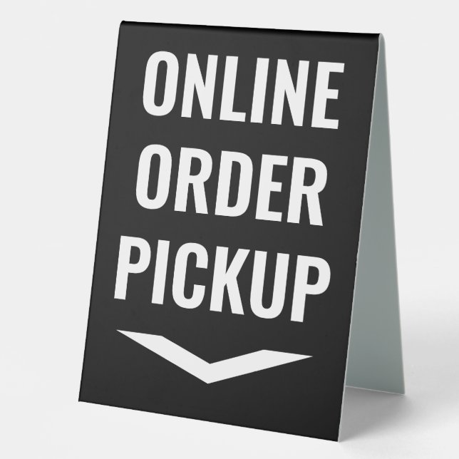 Online Order Pickup With Business Name Black (Front)