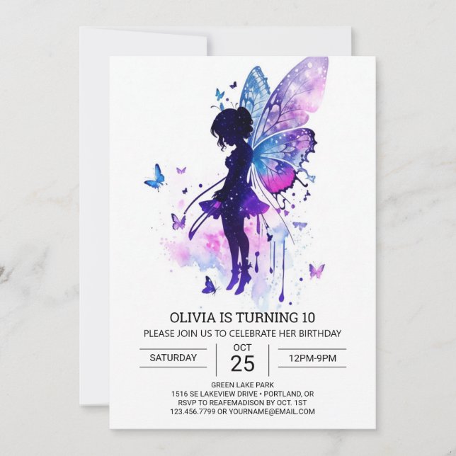 Online Princess Ballerina Birthday Magic Invitation (Front)