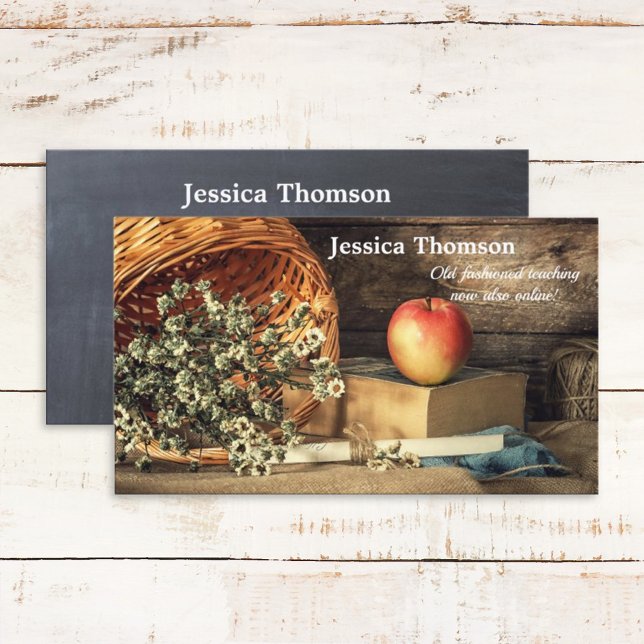 Online Private Tutor or Substitute Teacher Business Card (Creator Uploaded)