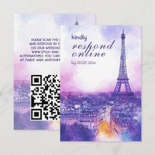 Online Reply Request Amour Éternel RSVP Card