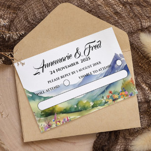 Online RSVP Mountain Wildflower Enclosure Card