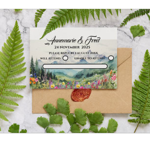Online RSVP Mountain Wildflower Enclosure Card