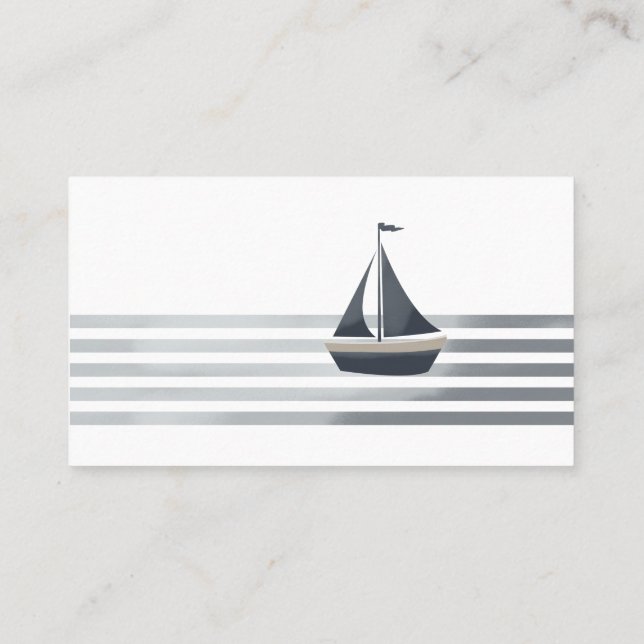 Online RSVP QR Code coastal wedding website Business Card (Back)