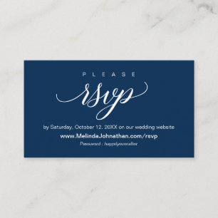 Online RSVP website respond, wedding Enclosure Card