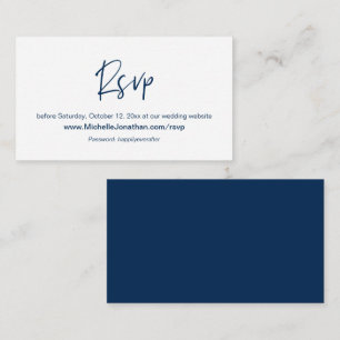 Online RSVP, Wedding website, Password reminder En Enclosure Card