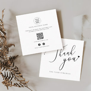 Online Shop Promotional QR Code Thank You Inserts