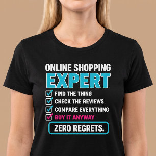 Online Shopping Expert Funny Shopping T-Shirt