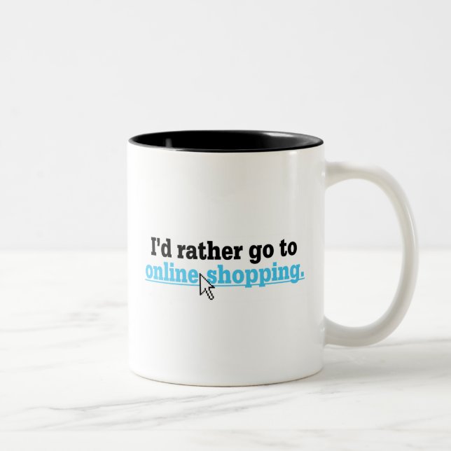 Online Shopping Two-Tone Coffee Mug (Right)