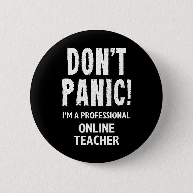 Online Teacher  6 Cm Round Badge (Front)